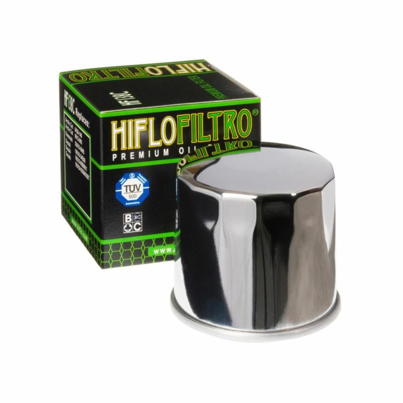 HIFLOFILTRO Filtr Oleju HF138C - chromowany filtr motocyklowy