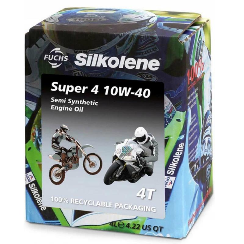 FUCHS Silkolene Super 4 10w40 4L - olej motocyklowy półsyntetyczny