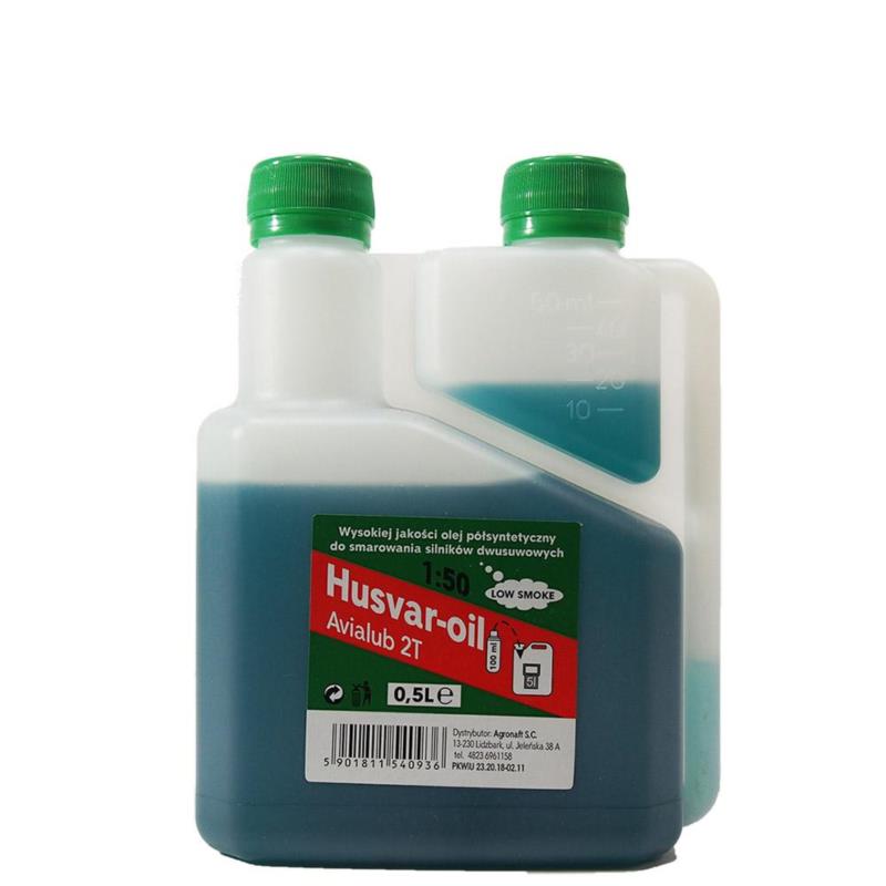 Husqvar-Oil 500ml - zielony olej do kosiark i piły do mieszanki paliwa