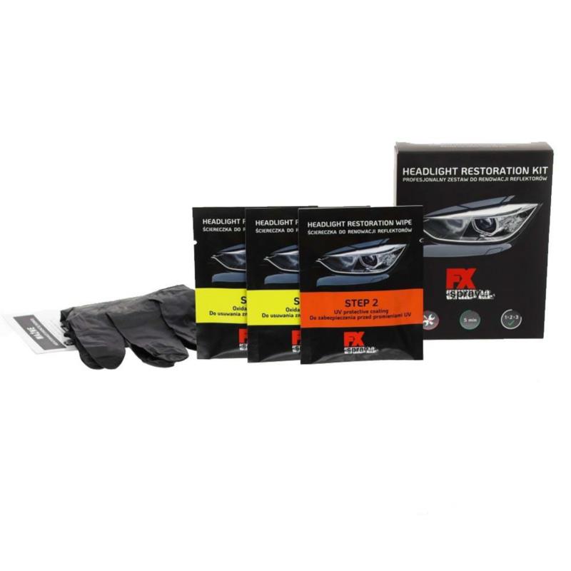 FX01 zestaw do renowacji świateł - ściereczki do polerowania reflektorów