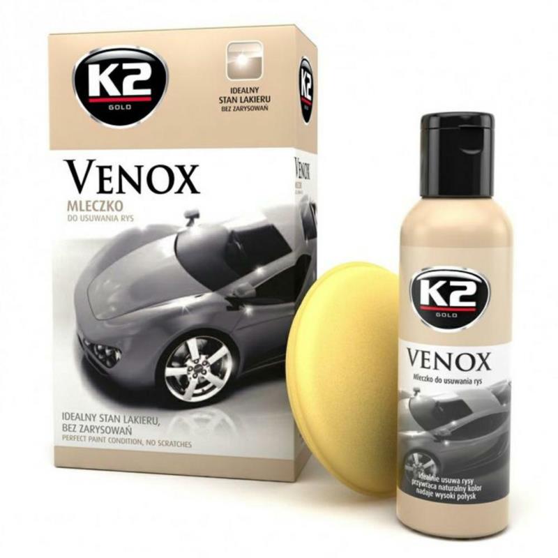 K2 Venox 180g - mleczko do usuwania rys zestaw