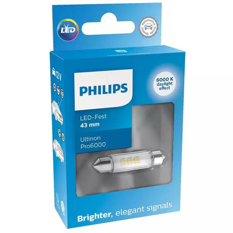PHILIPS LED Ultinon Pro6000SI C5W 43mm - 6000K - 1szt 11866CU60X1