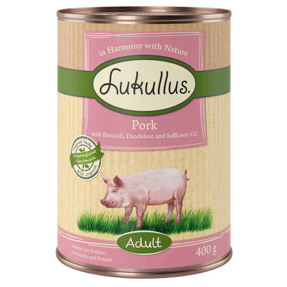 Lukullus Natural, 12 x 400 g  - Wieprzowina