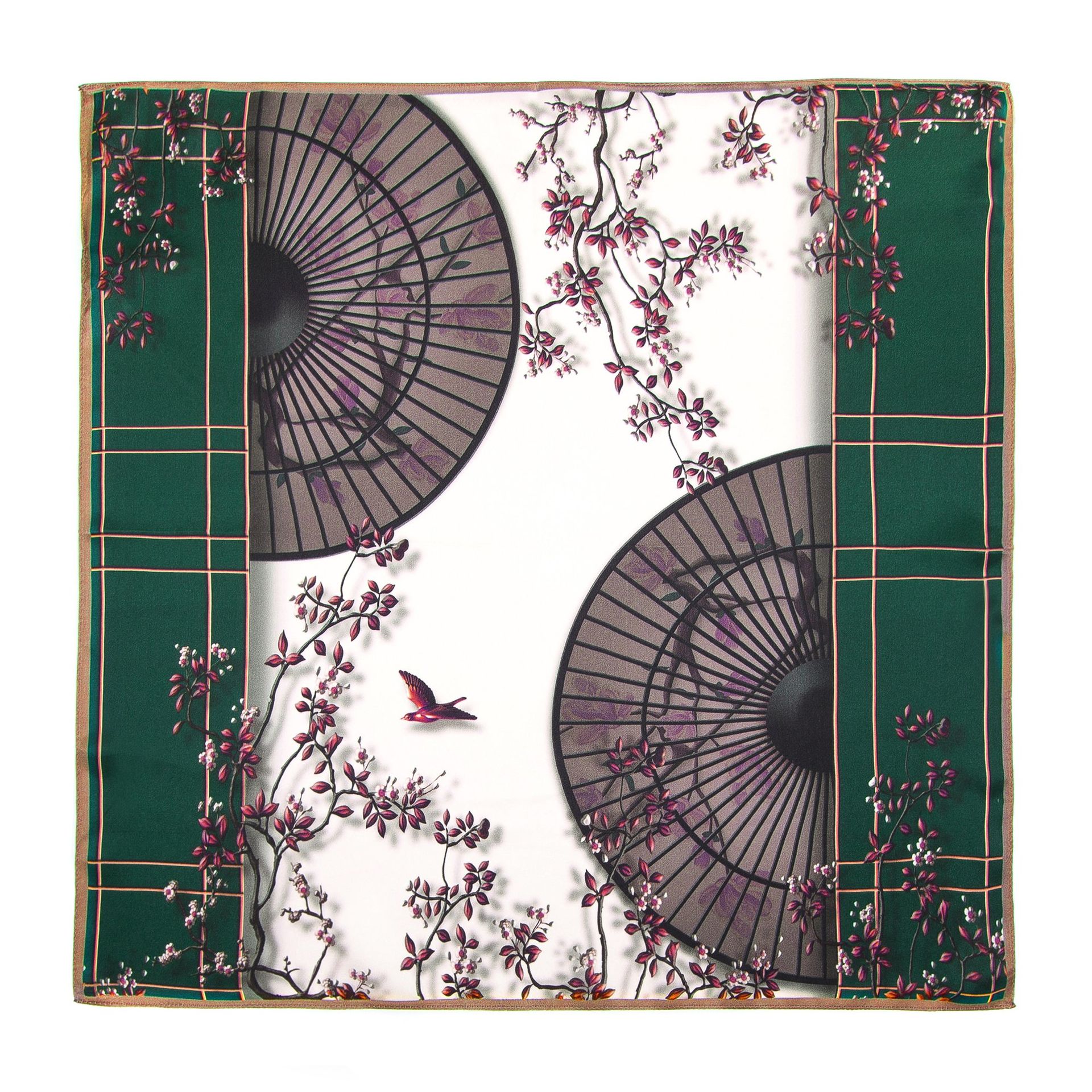 Damska apaszka jedwabna we wzory