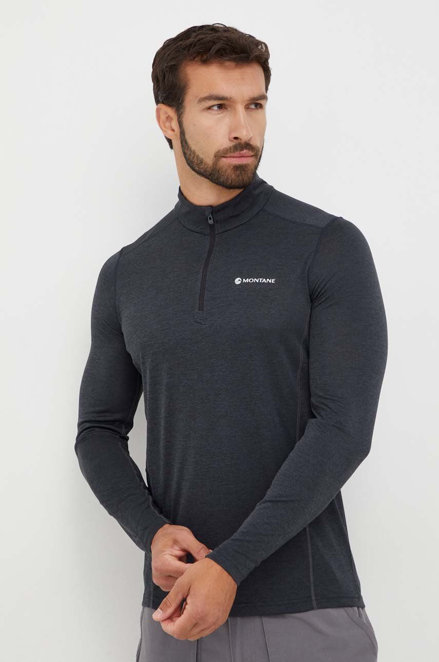 Montane longsleeve funkcyjny Dart Zip kolor szary