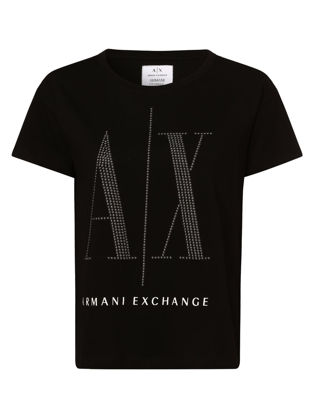 Armani Exchange - T-shirt damski, czarny
