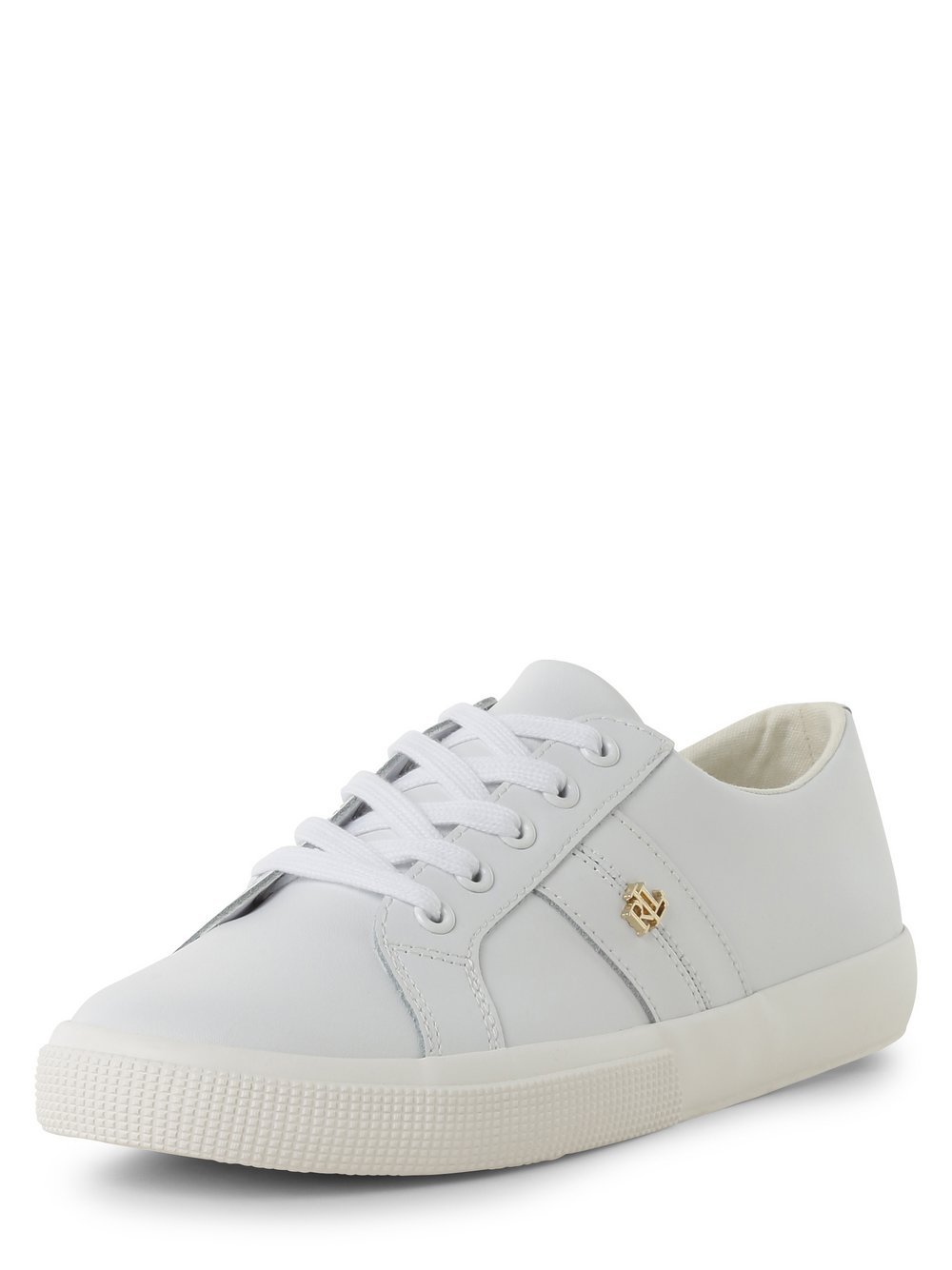 Lauren Ralph Lauren - Damskie tenisówki ze skóry, biały