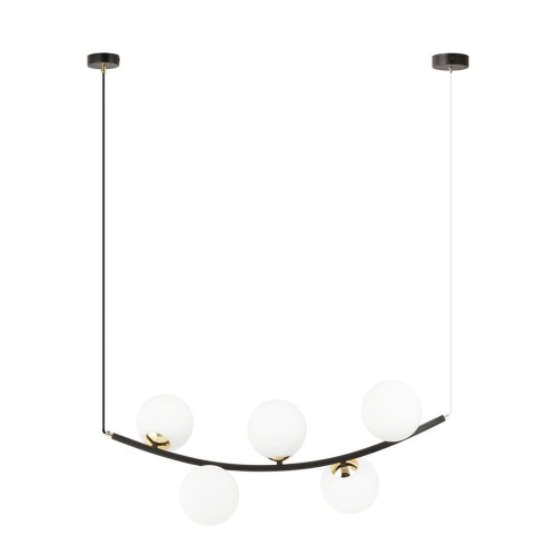 Ritz lampa wisząca 5xE14 czarna/biała 1298/5