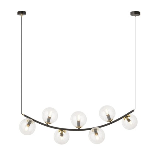 Ritz lampa wisząca 7xE14 czarna/transparentna 1296/7