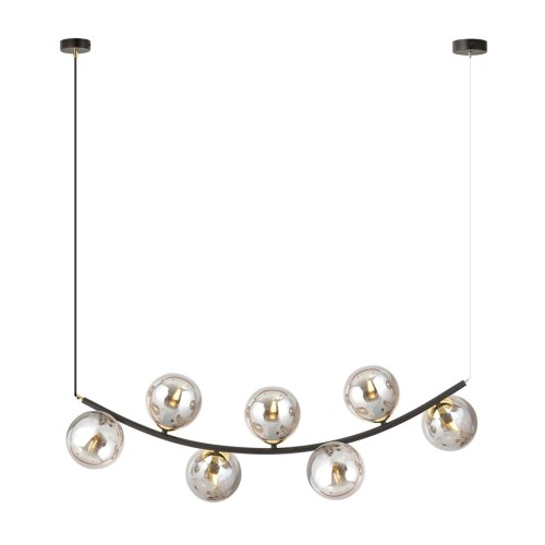 Ritz lampa wisząca 7xE14 czarna/grafitowa 1297/7