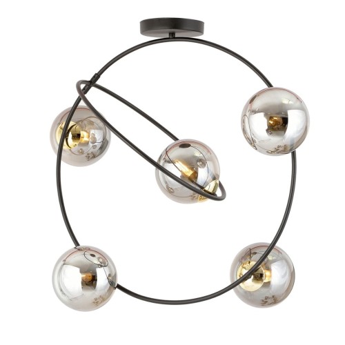 Stardom lampa sufitowa 5xE14 czarna/grafitowa 1292/5