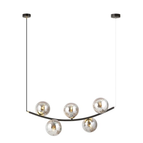 Ritz lampa wisząca 5xE14 czarna/grafitowa 1297/5