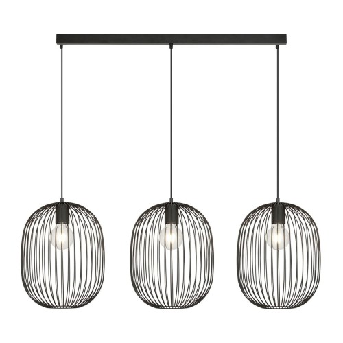 Onyx lampa wisząca 3xE27 czarna 1304/3