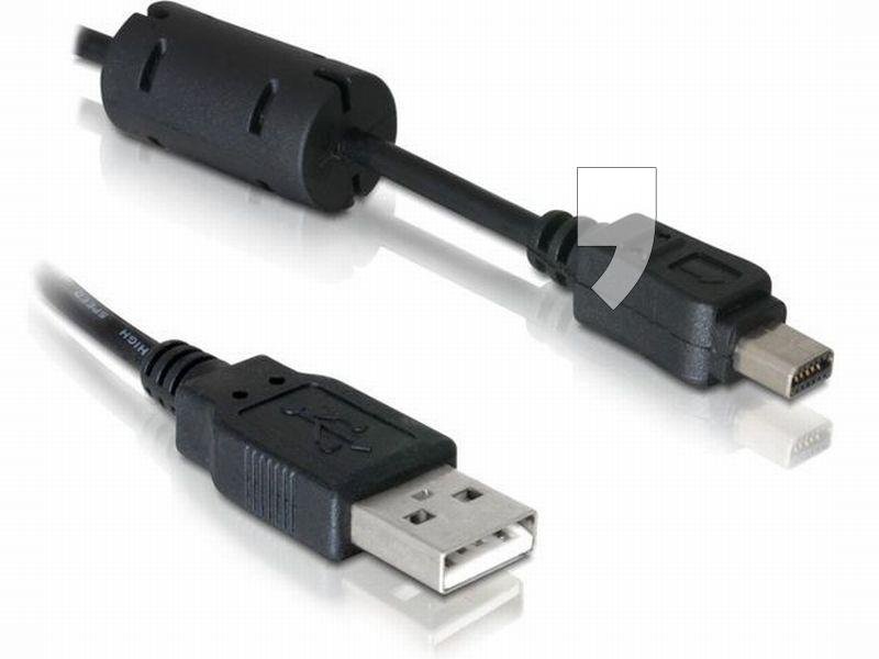 Delock Kabel USB MINI 2.0 12 PIN OLYMPUS 1.8 m Z09667