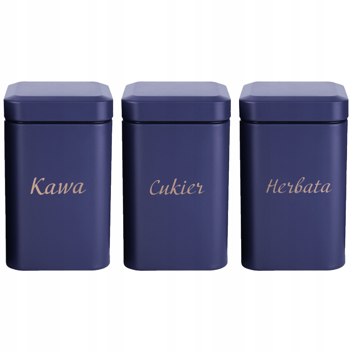 Pojemnik Kuchenny Kawa Herbata Cukier 3 Szt Puszki