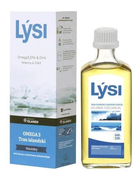 Zdjęcia - Witaminy i składniki mineralne Lysi Tran Islandzki naturalny, 240 ml