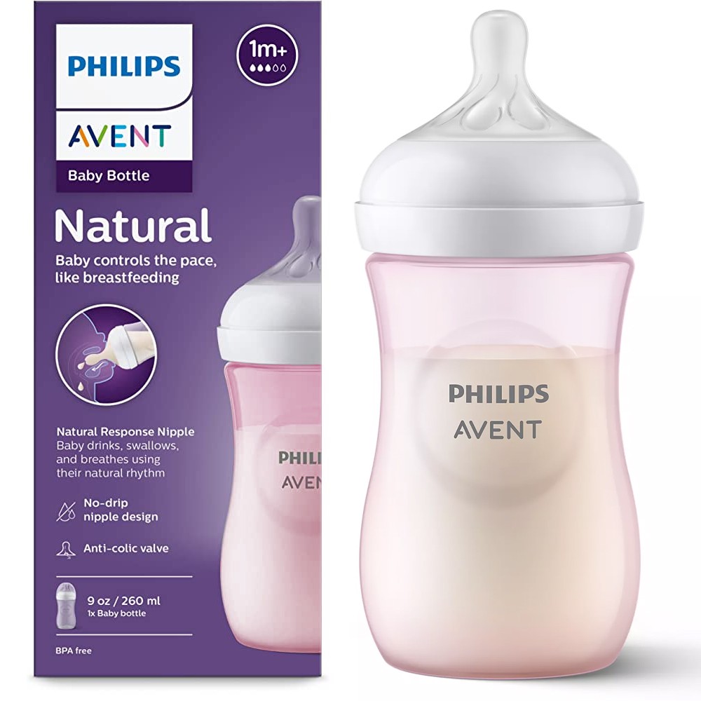 Philips Avent Butelka Natural Responsywna 260 ml 1m+ Różowa SCY903/11 RESPONSE