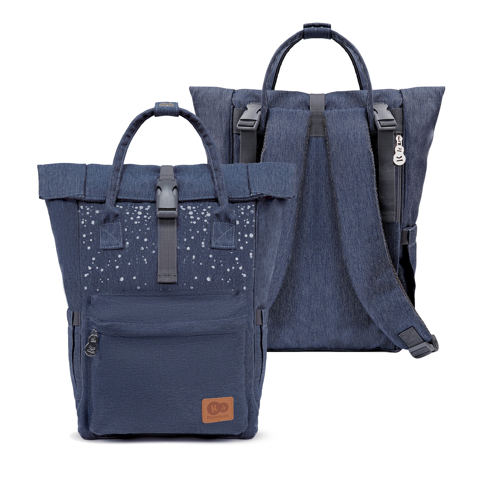 Torba do wózka Plecak Kinderkraft Moonpack Confetti Denim