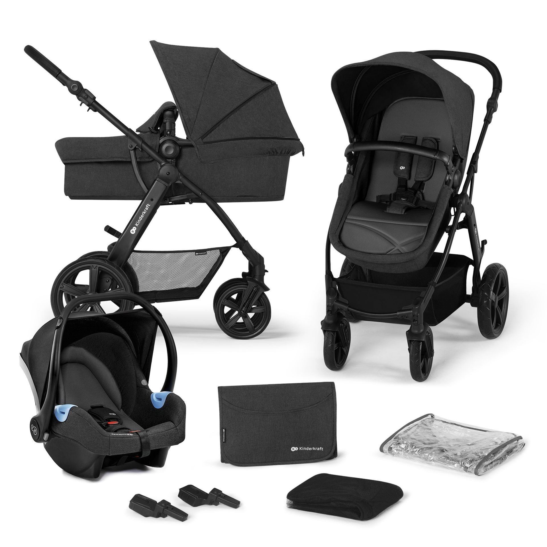 Kinderkraft wózek wielofunkcyjny MOOV CT 3w1 (MINK) BLACK