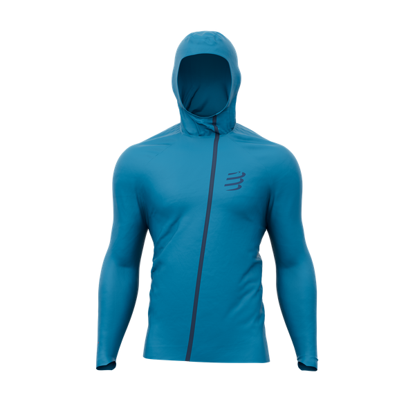 COMPRESSPORT Kurtka biegowa HURRICANE WATERPOOF 10/10 JACKET mosaic blue