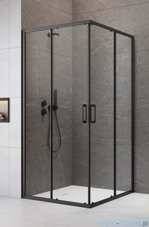 Radaway Premium Pro Black Kdd  kabina 80x80cm szkło przejrzyste 1017080-54-01L/1017080-54-01R
