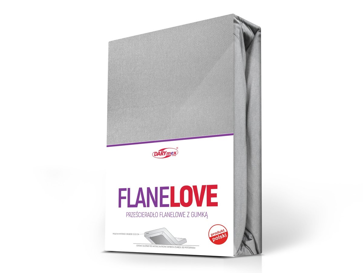Darymex Prześcieradło flanela z gumką POPIEL/220x200 PFLAG220X200/POPIEL