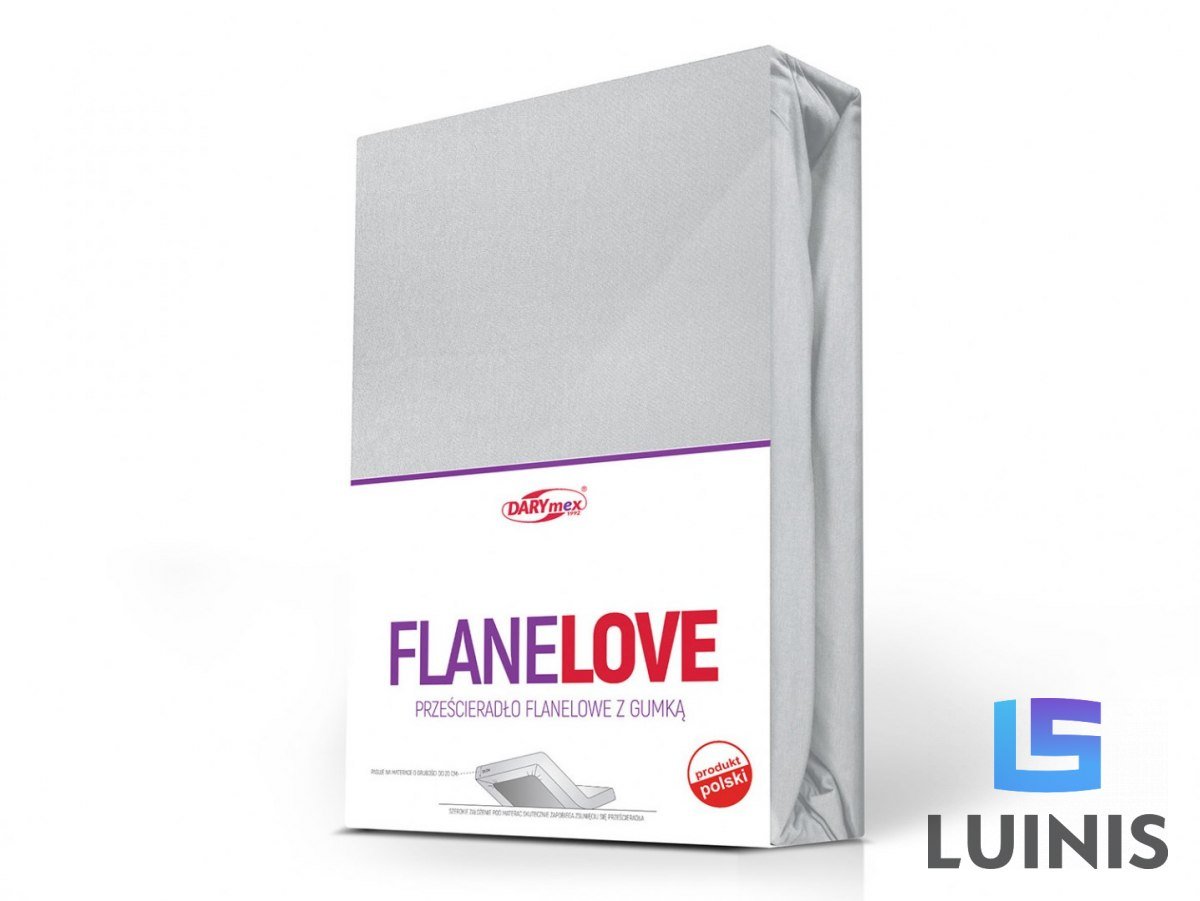 Darymex Prześcieradło flanela z gumką POPIEL/140x200 PFLAG140X200/POPIEL