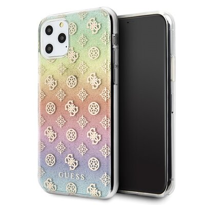 Guess 4G Peony Electroplated Pattern - Etui iPhone 11 Pro tęczowy