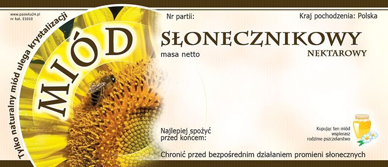 Etykiety na Miód Spadziowy (100szt) - wzór E16
