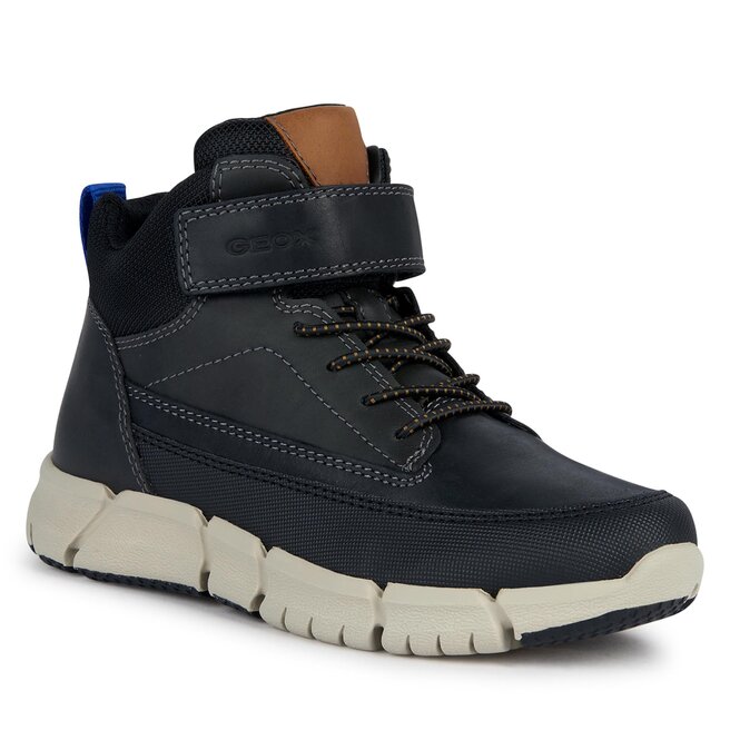 Kozaki Geox J Flexyper Boy J369BA 0CLFU C9999 M Black