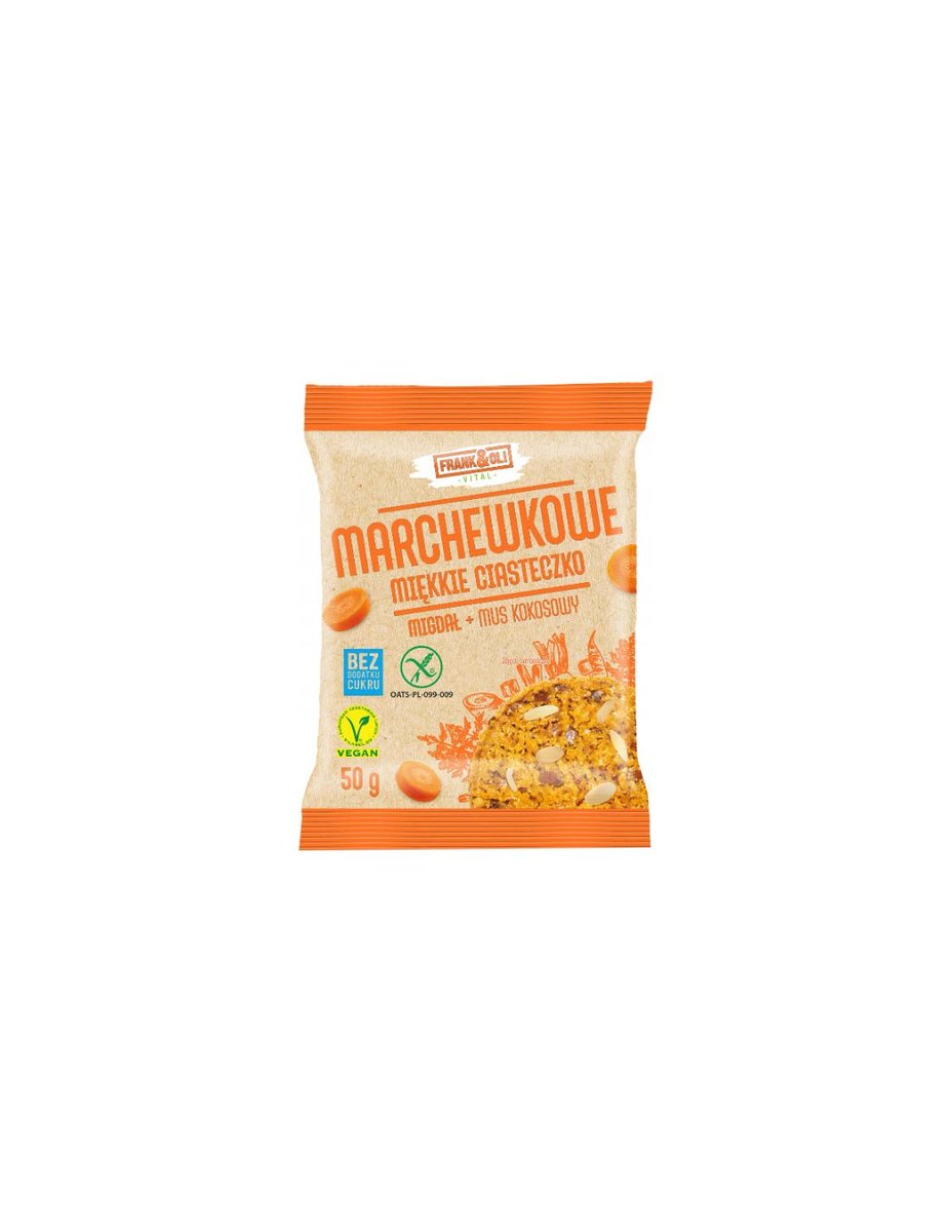 Miękkie ciasteczko marchewkowe miąższ kokosowy / rodzynki 50g