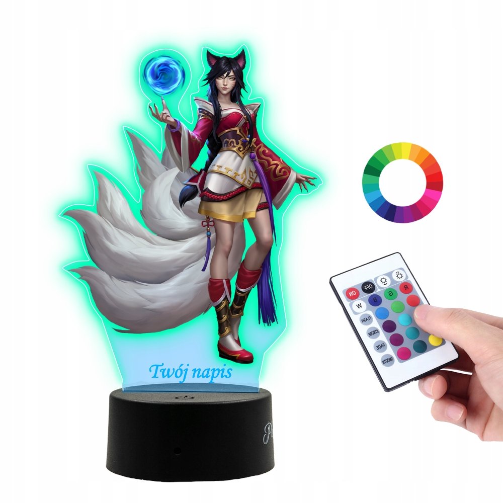 Lampka Na Biurko UV League of Legends Ahri Kula