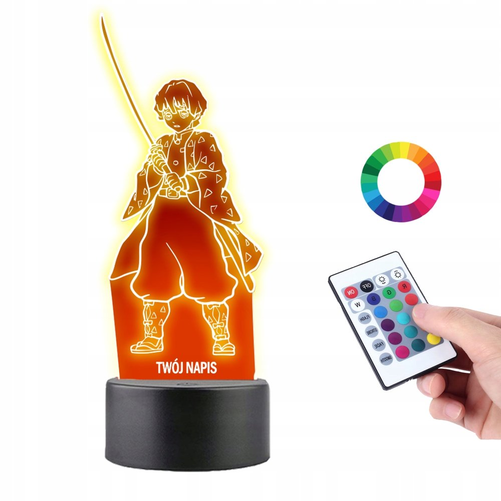 Lampka na Biurko Statuetka Zenitsu Agatsuma Anime
