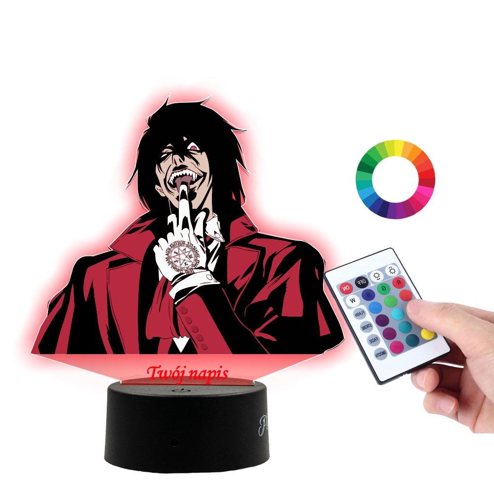 Lampka Na Biurko UV Alucard Hellsing Anime PLEXIDO