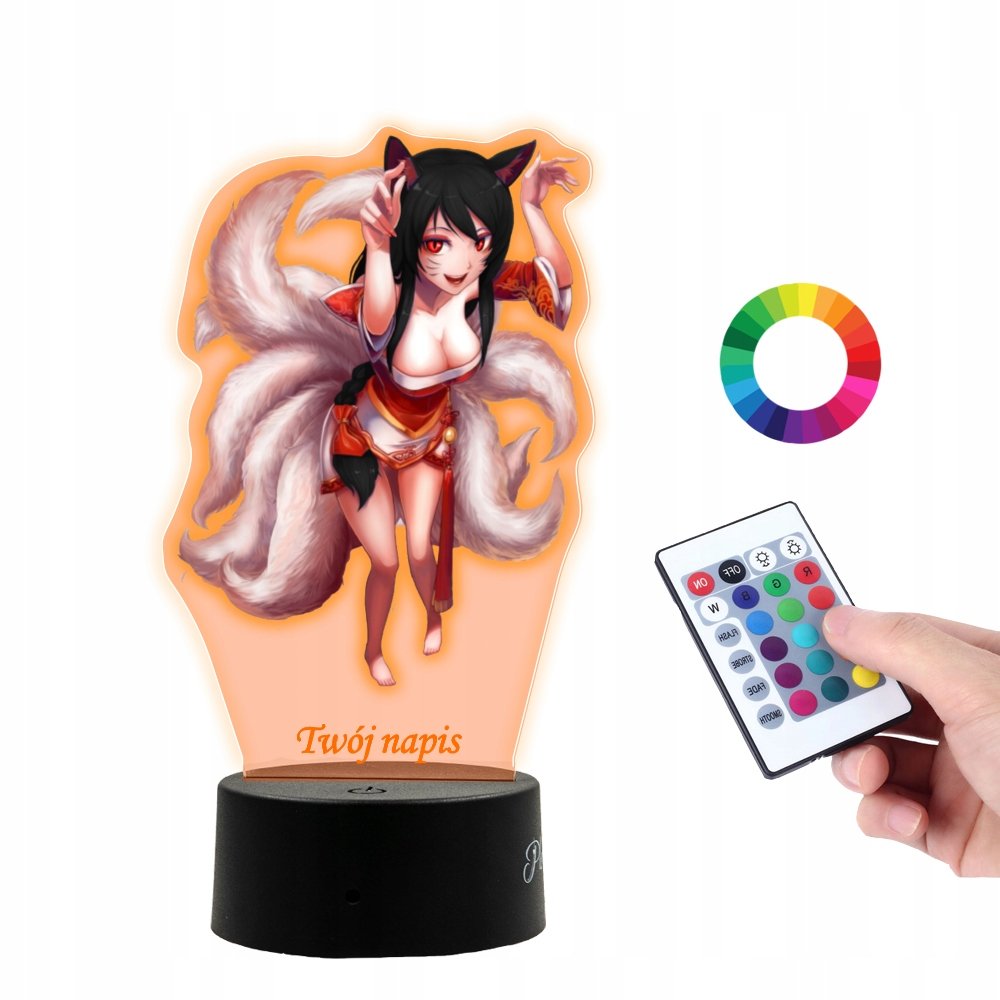 Lampka Na Biurko UV Gra League of Legends Ahri