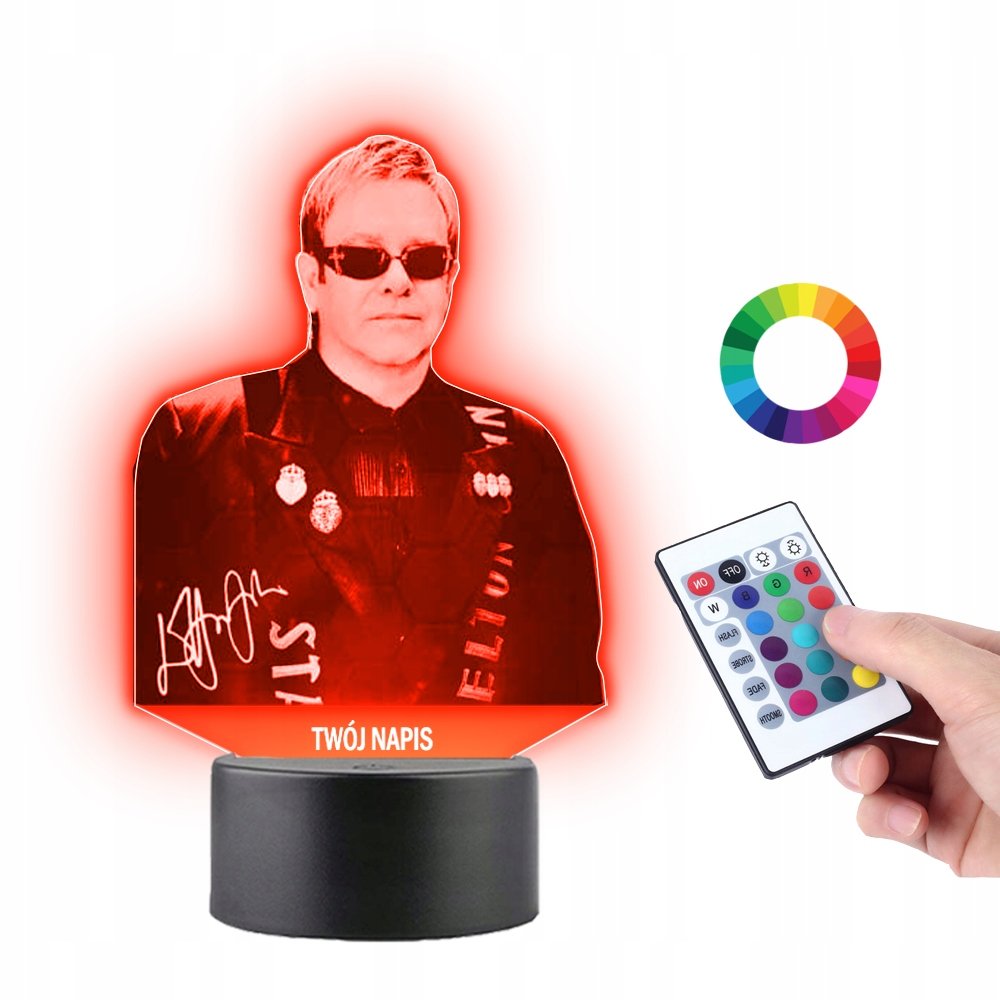 Lampka na Biurko Statuetka Piosenkarz Elton John