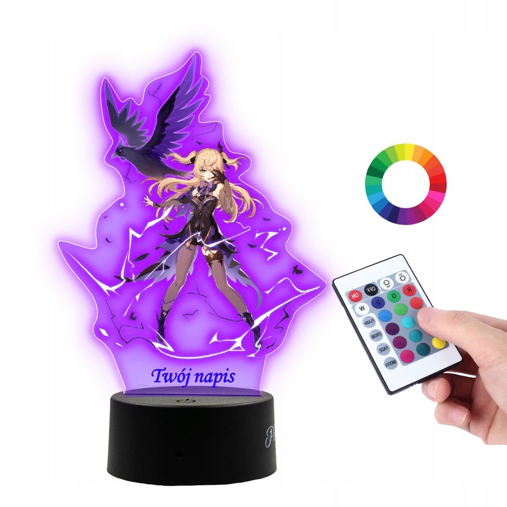 Lampka Na Biurko UV Genshin Impact Fischl Prezent