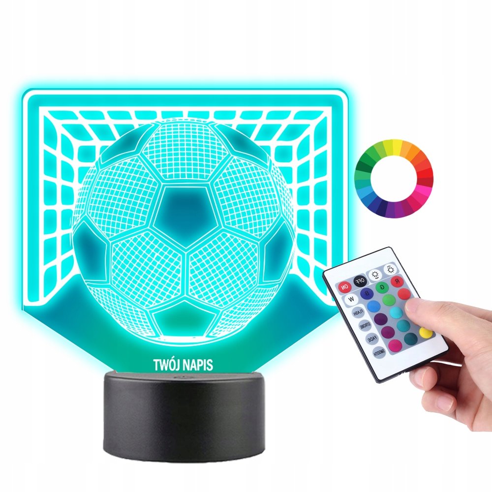 Lampka na Biurko Statuetka Piłka w Bramce Gol