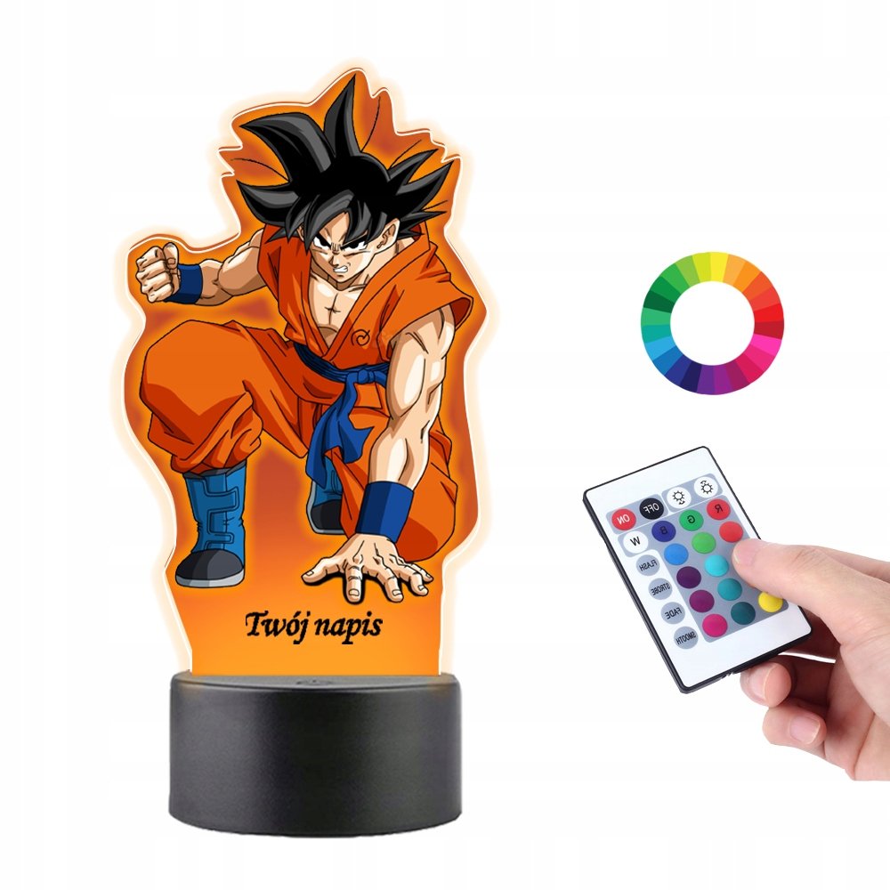 Lampka Na Biurko UV Dragon Ball Z Son Goku Anime