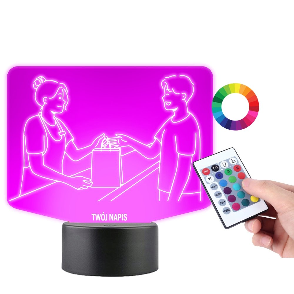 Lampka na Biurko Statuetka Led Zawód Pani Kasjerka