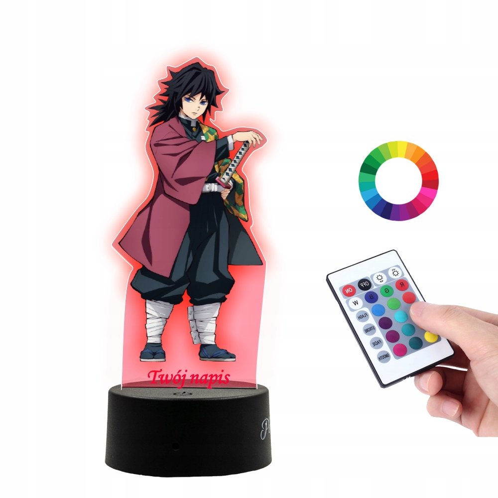 Lampka Na Biurko UV Giyu Tomioka Anime PLEXIDO