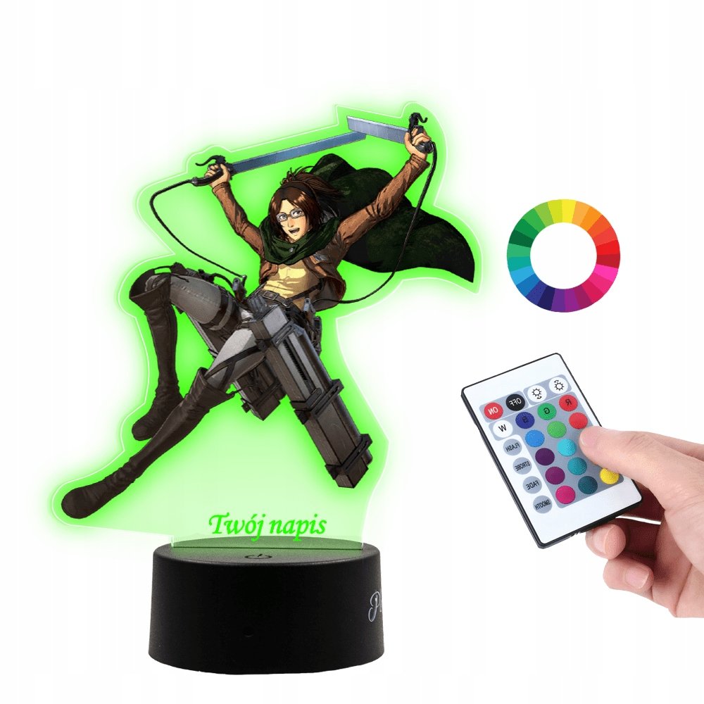 Lampka Na Biurko UV Hange Zoe Attack on Titan