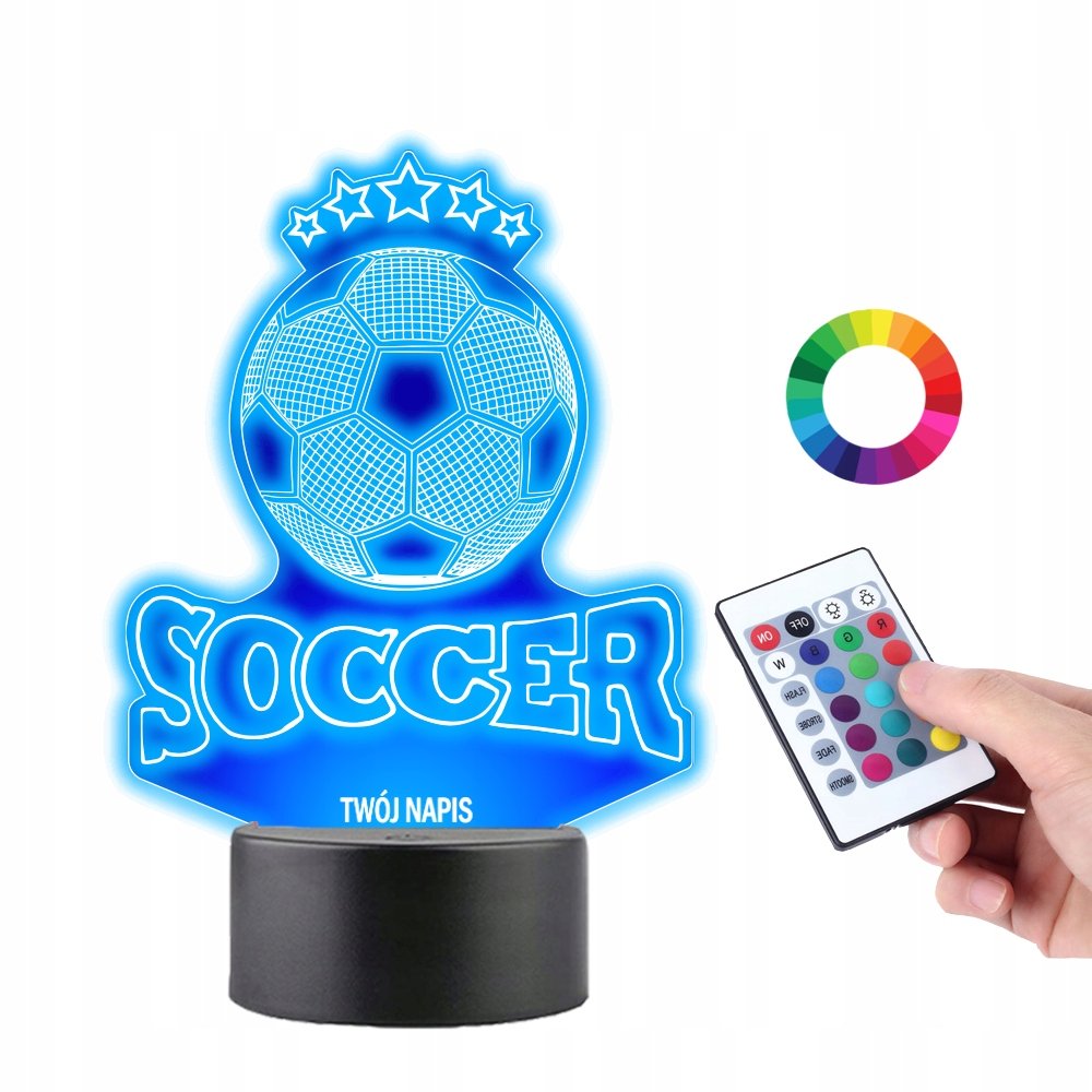 Lampka na Biurko Statuetka Piłka Nożna Król Piłki