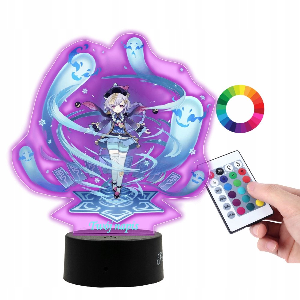 Lampka Na Biurko UV Genshin Impact Qiqi Prezent