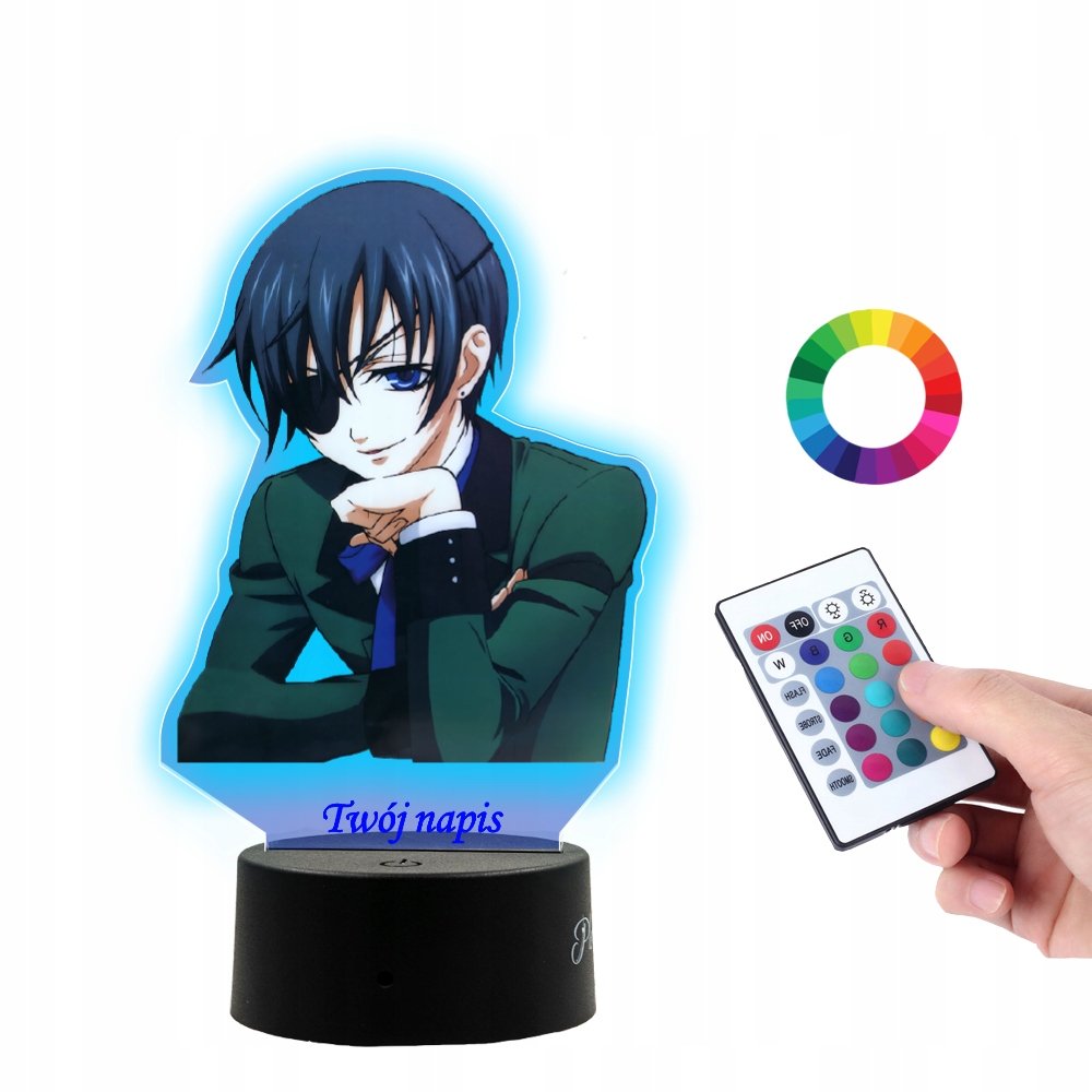 Lampka Na Biurko UV Ciel Phantomhive Anime PLEXIDO