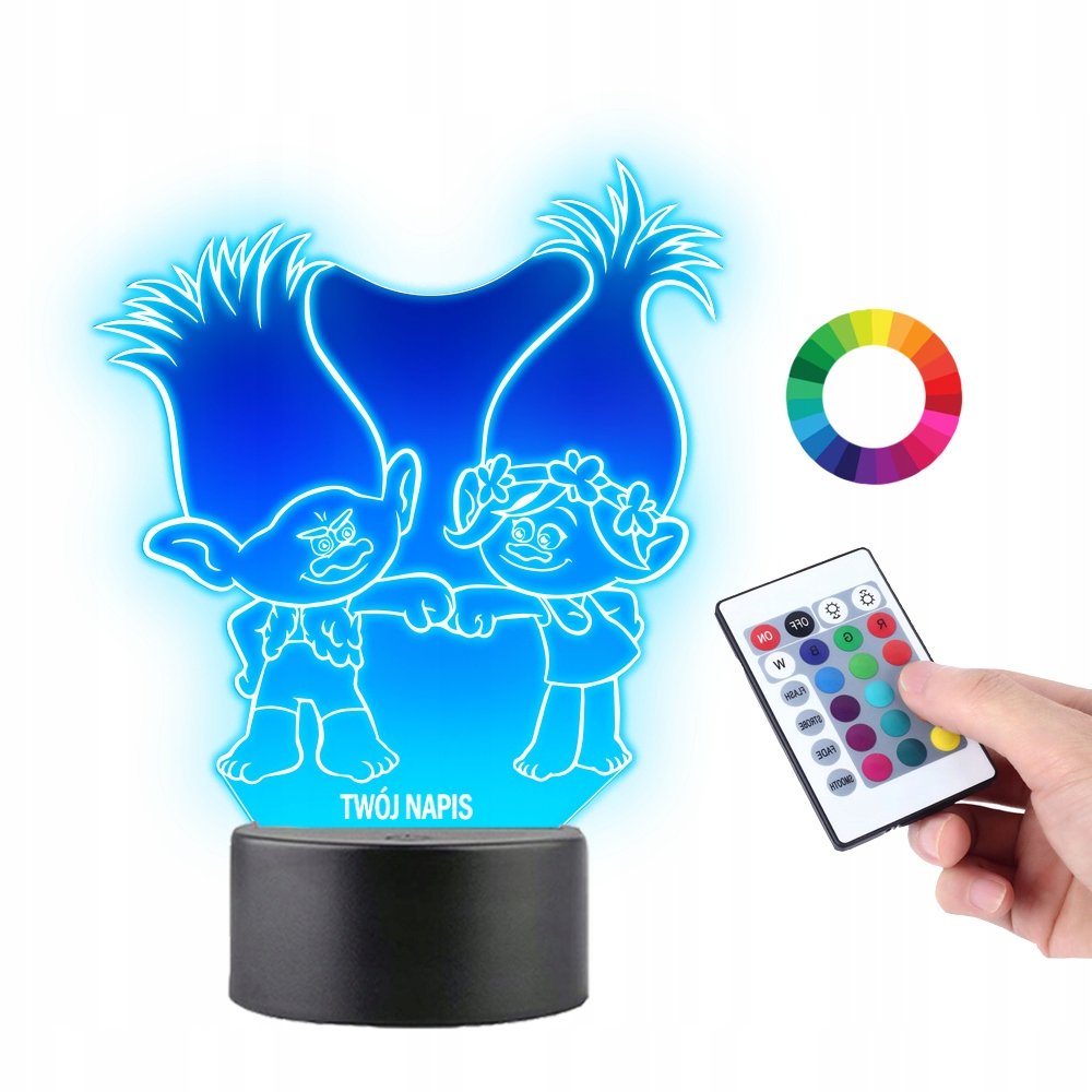 Lampka na Biurko Statuetka Trolle Branch i Poppy