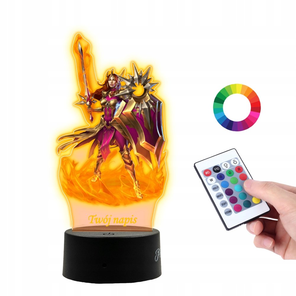 Lampka Na Biurko UV League of Legends Leona Postać