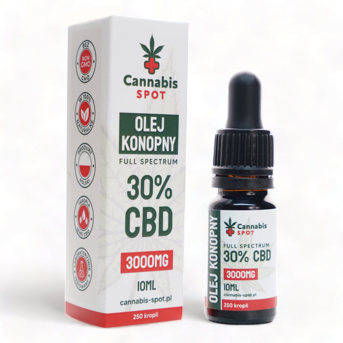 Cannabis Spot, Olejek CBD 30% 3000 mg Full Spectrum, 10ml