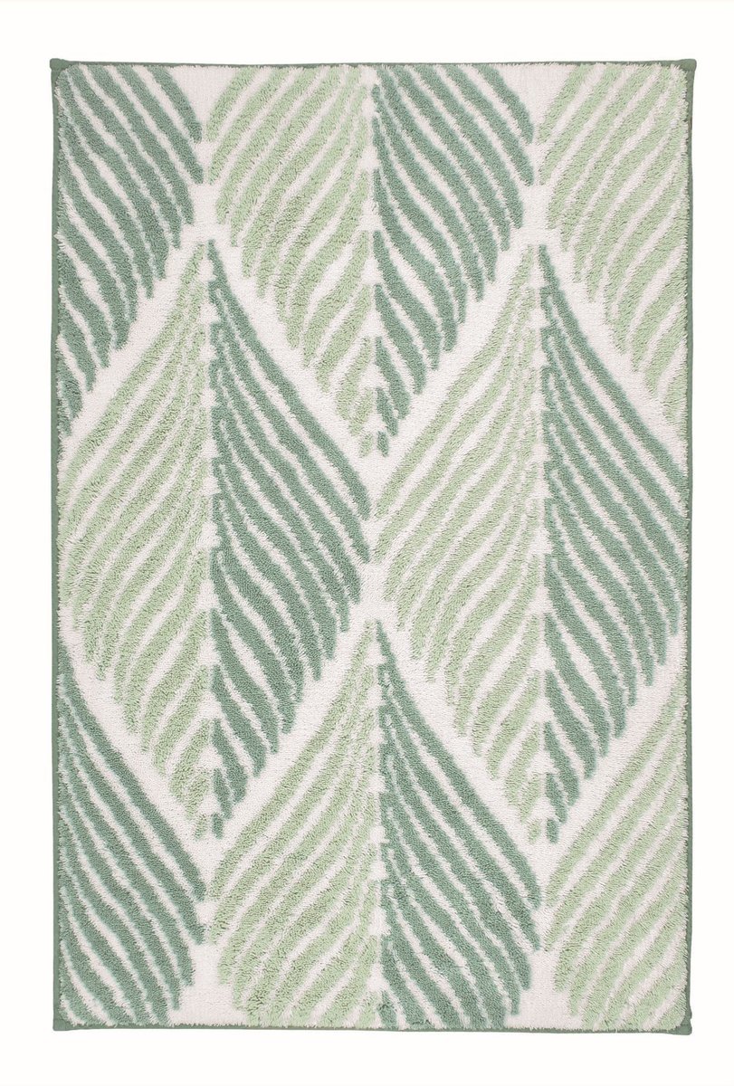 Kleine Wolke Leaf Dywan kąpielowy zielony 70x120 cm