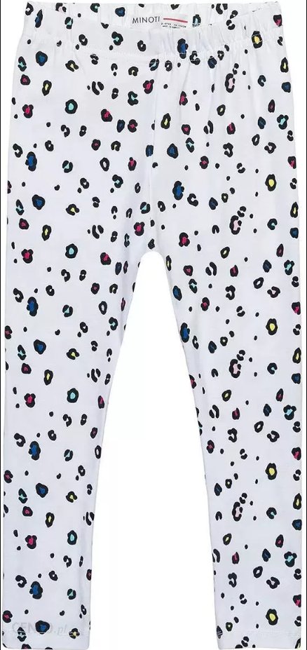 LEGGINSY DZIEWCZĘCE MINOTI BIAŁE W CĘTKI 128
